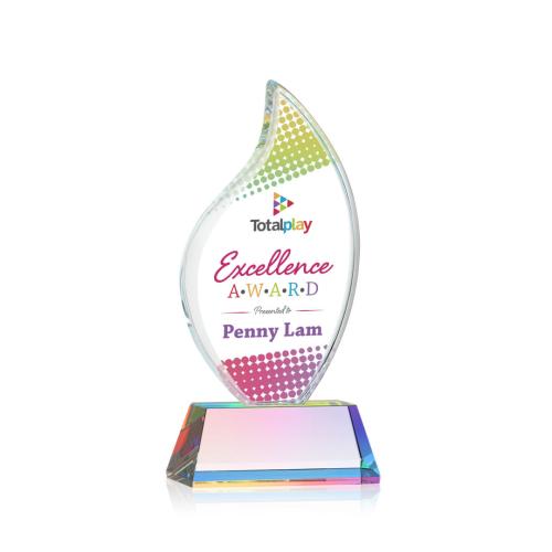Recognition Awards - Crystal Awards - Odessy Flame Vividprint™ Award on Newhaven - Prismatic
