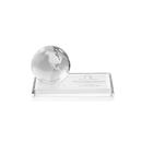 Globe Award on Rectangle Base - Clear