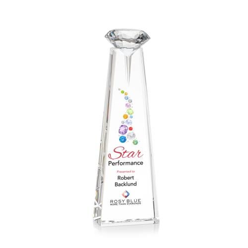Recognition Awards - Crystal Awards - Alicia Gemstone VividPrint™ Award - Optical/Diamond