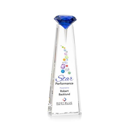 Recognition Awards - Crystal Awards - Alicia Gemstone VividPrint™ Award - Optical/Sapphire