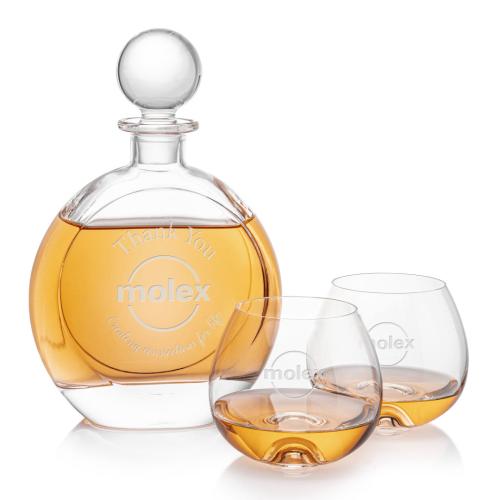 Corporate Gifts - Barware - Decanters - Bonello Decanter & Boston Set