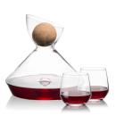 Woodbury Carafe w/Cork Stopper & Garland Stemless Wine Alt Image 1