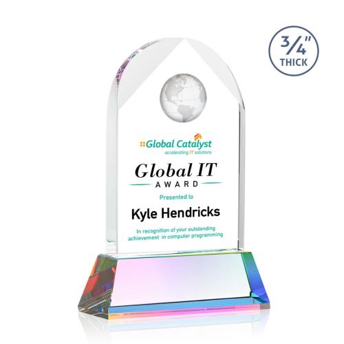 Recognition Awards - Crystal Awards - Blake Globe VividPrint™ Award on Newhaven - Prismatic