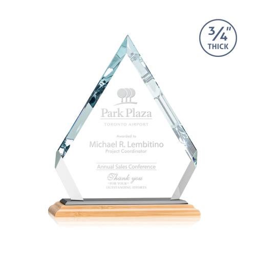 Recognition Awards - Crystal Awards - Apex Award - Bamboo/Black