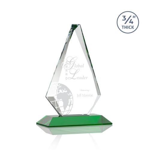 Recognition Awards - Crystal Awards - Windsor Award - Green