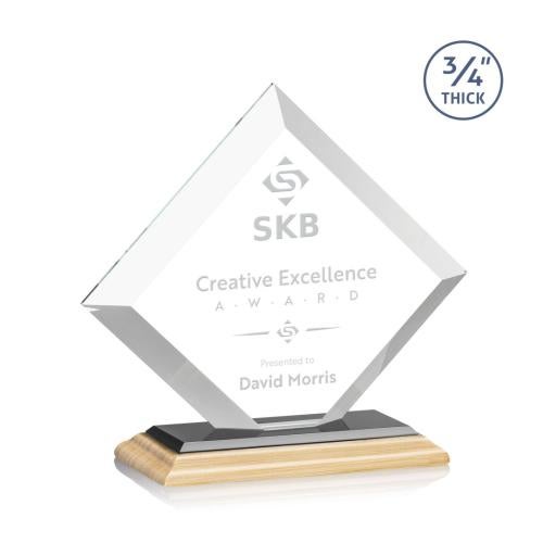 Recognition Awards - Crystal Awards - Belaire Award - Bamboo/Black