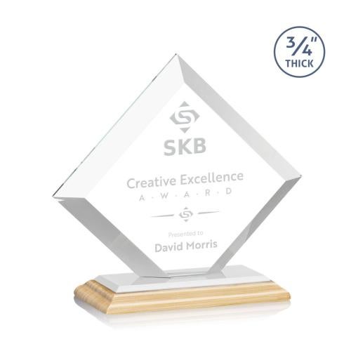 Recognition Awards - Crystal Awards - Belaire Award - Bamboo/White