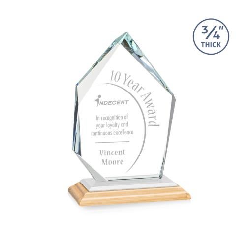 Recognition Awards - Crystal Awards - Deerhurst Ice Peak Award - Bamboo/White