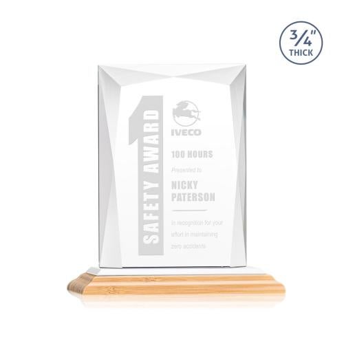 Recognition Awards - Crystal Awards - Messina Award - Bamboo/White