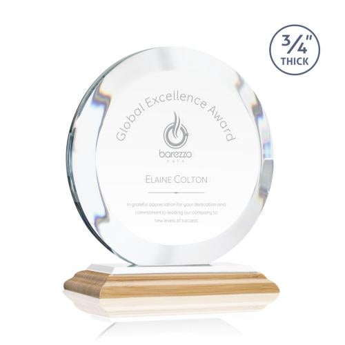 Recognition Awards - Crystal Awards - Gibralter Award - Bamboo/White