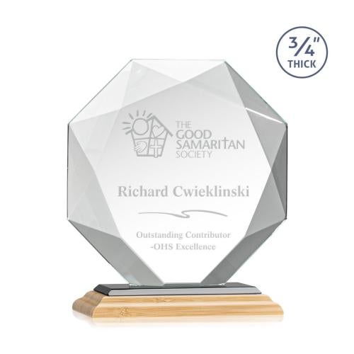 Recognition Awards - Crystal Awards - Bradford Award - Bamboo/Black