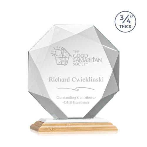 Recognition Awards - Crystal Awards - Bradford Award - Bamboo/White