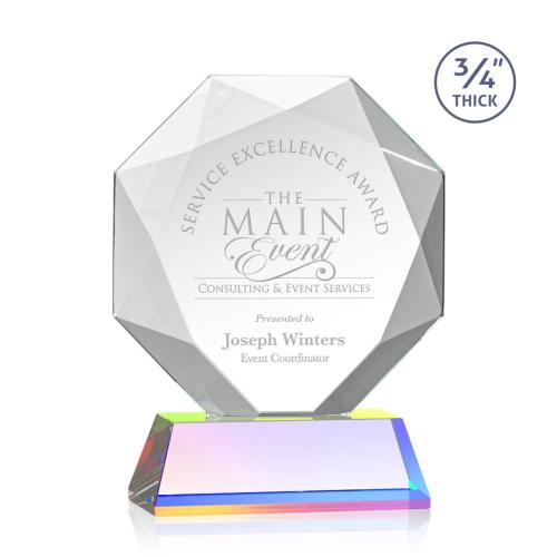 Recognition Awards - Crystal Awards - Bradford Award on Newhaven Base - Prismatic