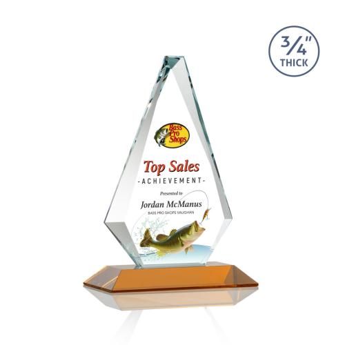 Recognition Awards - Crystal Awards - Windsor VividPrint™ Award - Amber