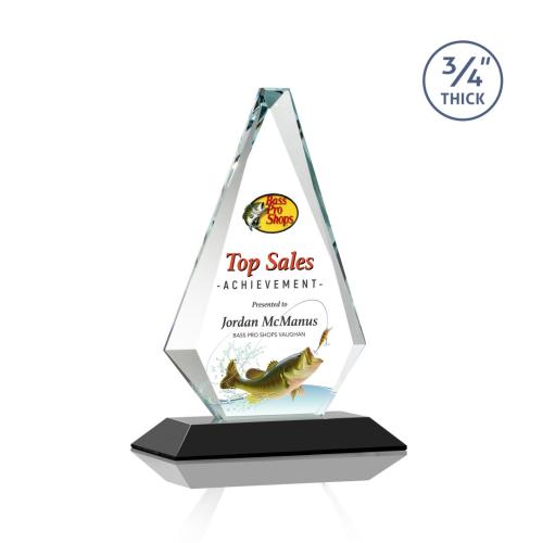 Recognition Awards - Crystal Awards - Windsor VividPrint™ Award - Black