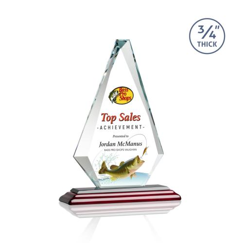 Recognition Awards - Crystal Awards - Windsor VividPrint™ Award - Rosewood