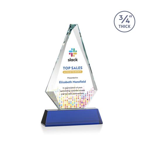 Recognition Awards - Crystal Awards - Windsor VividPrint™ Award on Newhaven - Blue