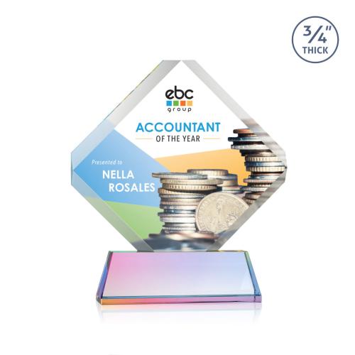 Recognition Awards - Crystal Awards - Toulon VividPrint™ Award on Newhaven - Prismatic