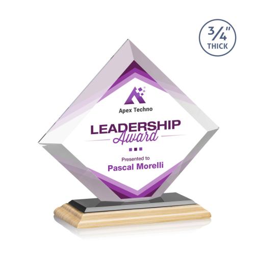 Recognition Awards - Crystal Awards - Belaire VividPrint™ Award - Bamboo/Black