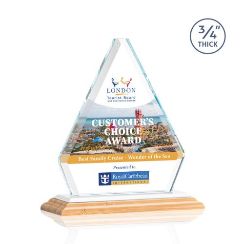 Recognition Awards - Crystal Awards - Fyreside VividPrint™ Award - Bamboo/White