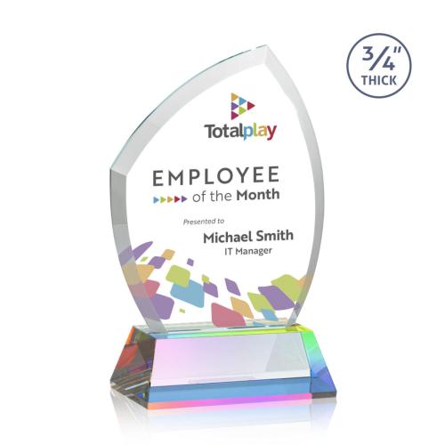 Recognition Awards - Crystal Awards - Daltry VividPrint&trade; Award on Newhaven Base - Prismatic