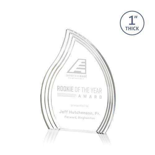 Recognition Awards - Acrylic Awards - Tidworth Award - Clear Left