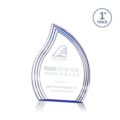 Recognition Awards - Acrylic Awards - Tidworth Award - Blue Left