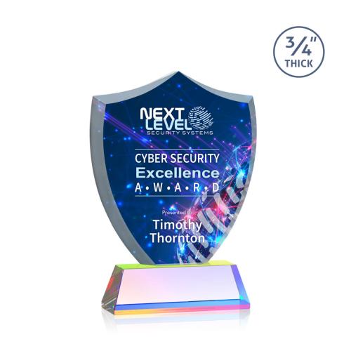 Recognition Awards - Crystal Awards - Scudo Shield VividPrint&trade; Award on Newhaven - Prismatic