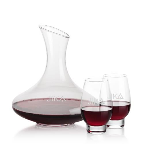 Corporate Gifts - Barware - Carafes - Innisfil Carafe & Glenarden Stemless Wine