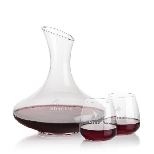 Corporate Gifts - Barware - Carafes - Innisfil Carafe & Hogarth Stemless Wine
