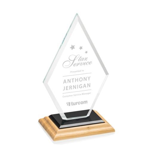 Recognition Awards - Crystal Awards - Tuscany Award - Bamboo/Black