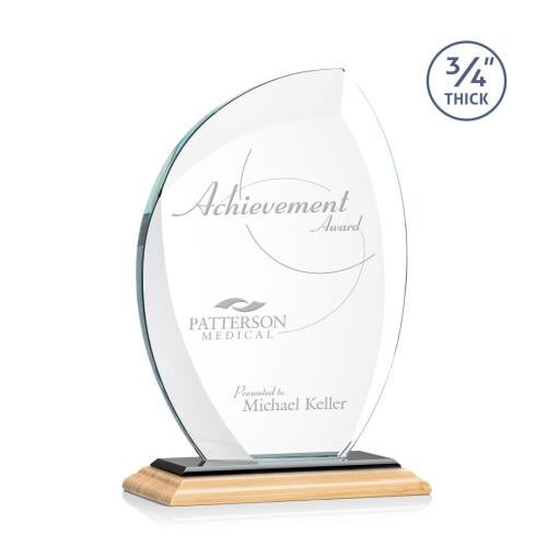 Recognition Awards - Crystal Awards - Wichita Award - Bamboo/Black