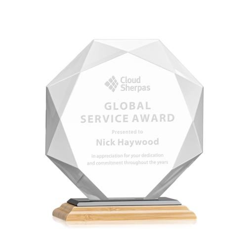 Recognition Awards - Crystal Awards - Kitchener Award - Bamboo/Black