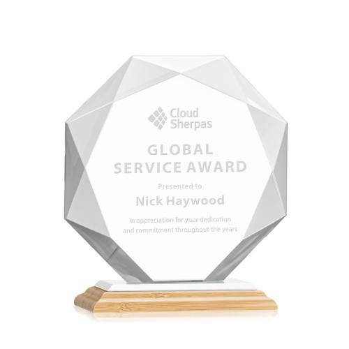 Recognition Awards - Crystal Awards - Kitchener Award - Bamboo/White