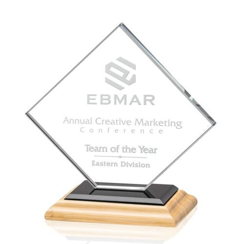 Recognition Awards - Crystal Awards - Wellington Award - Bamboo/Black