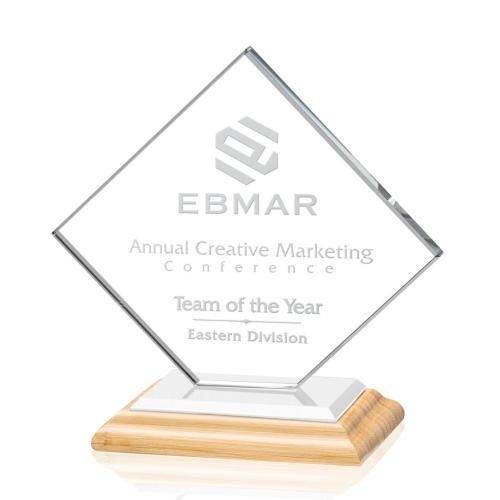 Recognition Awards - Crystal Awards - Wellington Award - Bamboo/White