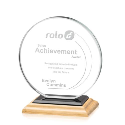 Recognition Awards - Crystal Awards - Victoria Award - Bamboo/Black