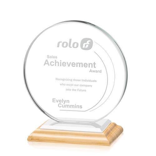 Recognition Awards - Crystal Awards - Victoria Award - Bamboo/White