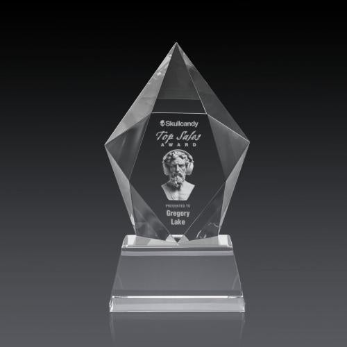 Recognition Awards - Crystal Awards - Devron 3D Award on Base - Clear