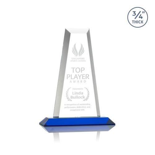 Recognition Awards - Crystal Awards - Imperial Tower Award - Blue