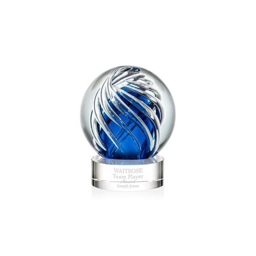 Recognition Awards - Glass Awards - Art Glass Awards - Genista Award on Stanrich Base - Clear