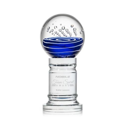 Recognition Awards - Glass Awards - Art Glass Awards - Tranquility Award on Colverstone Base - Clear