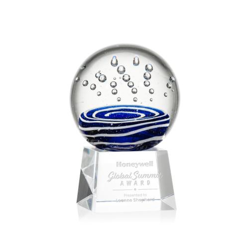 Recognition Awards - Glass Awards - Art Glass Awards - Tranquility Award on Robson Base - Clear