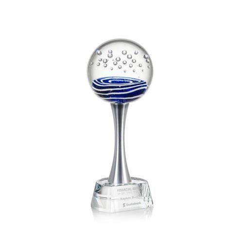 Recognition Awards - Glass Awards - Art Glass Awards - Tranquility Award on Wilshire Base - Clear