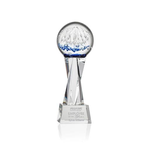 Recognition Awards - Glass Awards - Art Glass Awards - Starburst Award on Grafton Base - Clear