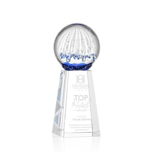 Recognition Awards - Glass Awards - Art Glass Awards - Starburst Award on Novita Base - Clear