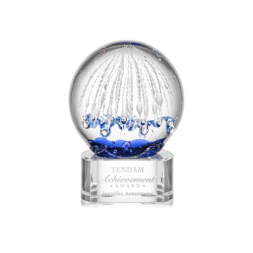 Recognition Awards - Glass Awards - Art Glass Awards - Starburst Award on Paragon Base - Clear