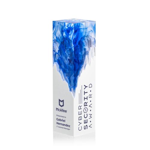 Recognition Awards - Glass Awards - Art Glass Awards - Brandino Award - Blue