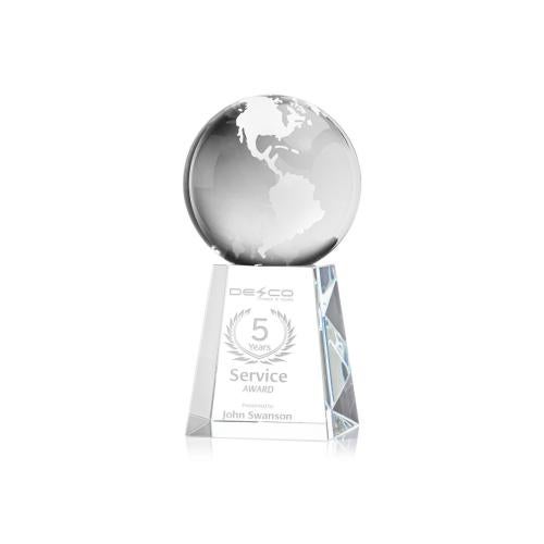 Recognition Awards - Crystal Awards - Globe Award on Celestina Base