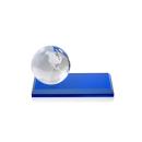 Globe Award on Rectangle Base - Blue Alt Image 1